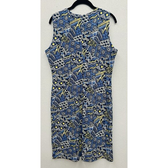 J. McLaughlin Devon Sheath Dress Size Medium Talavera Bainbridge Sleeveless - Picture 4 of 7